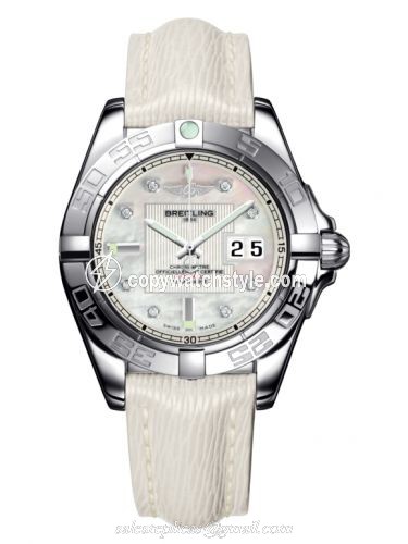 Breitling Galactic 41 Stainless Steel / Pearl Diamond / Sahara A49350L2.A702.237X
