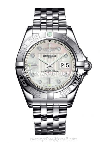 Breitling Galactic 41 Stainless Steel / Pearl Diamond / Bracelet A49350L2.A702.366A Breitling Galactic 41 Stainless Steel / Pearl Diamond / Bracelet A49350L2.A702.366A