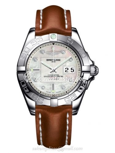 Breitling Galactic 41 Stainless Steel / Pearl Diamond / Calf A49350L2.A702.425X Breitling Galactic 41 Stainless Steel / Pearl Diamond / Calf A49350L2.A702.425X