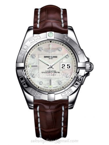 Breitling Galactic 41 Stainless Steel / Pearl Diamond / Croco A49350L2.A702.724P Breitling Galactic 41 Stainless Steel / Pearl Diamond / Croco A49350L2.A702.724P