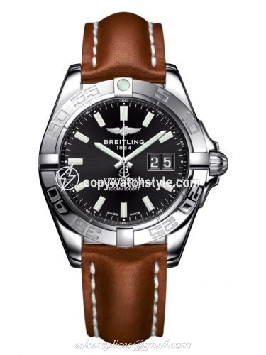 Breitling Galactic 41 Stainless Steel / Onyx Black / Calf A49350L2.BE58.425X