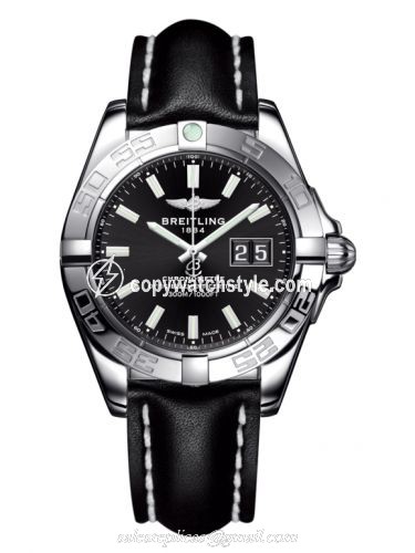 Breitling Galactic 41 Stainless Steel / Onyx Black / Calf A49350L2.BE58.428X