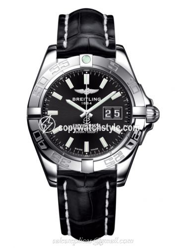 Breitling Galactic 41 Stainless Steel / Onyx Black / Croco A49350L2.BE58.728P Breitling Galactic 41 Stainless Steel / Onyx Black / Croco A49350L2.BE58.728P