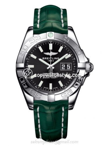 Breitling Galactic 41 Stainless Steel / Onyx Black / Croco A49350L2.BE58.771P Breitling Galactic 41 Stainless Steel / Onyx Black / Croco A49350L2.BE58.771P