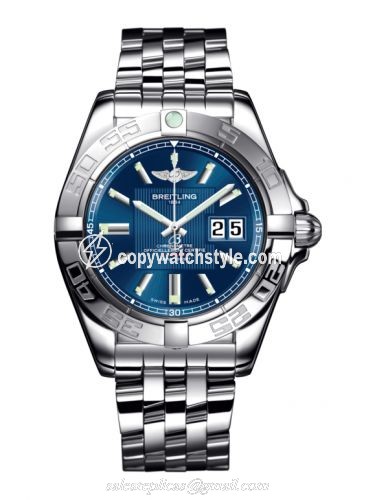 Breitling Galactic 41 Stainless Steel / Metallica Blue / Bracelet A49350L2.C806.366A Breitling Galactic 41 Stainless Steel / Metallica Blue / Bracelet A49350L2.C806.366A