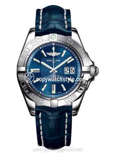 Breitling Galactic 41 Stainless Steel / Metallica Blue / Croco A49350L2.C806.718P Breitling Galactic 41 Stainless Steel / Metallica Blue / Croco A49350L2.C806.718P