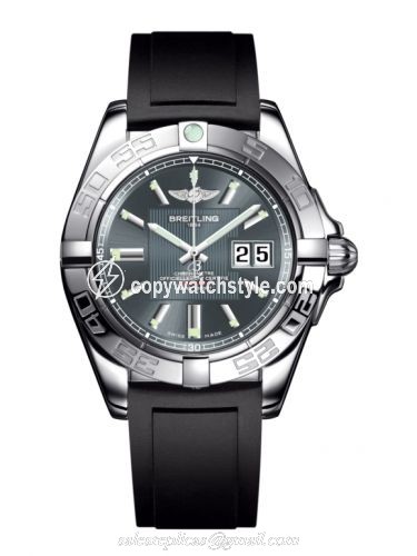 Breitling Galactic 41 Stainless Steel / Tomcat Gray / Rubber A49350L2.F549.132S