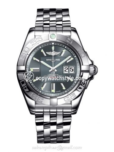 Breitling Galactic 41 Stainless Steel / Tomcat Gray / Bracelet A49350L2.F549.366A