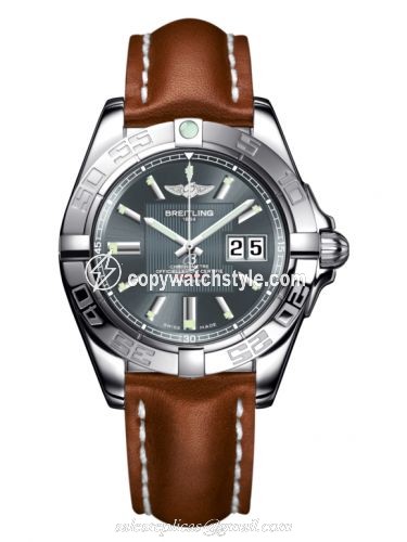 Breitling Galactic 41 Stainless Steel / Tomcat Gray / Calf A49350L2.F549.425X Breitling Galactic 41 Stainless Steel / Tomcat Gray / Calf A49350L2.F549.425X