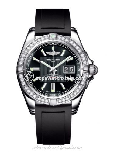 Breitling Galactic 41 Stainless Steel / Diamond / Trophy Black / Rubber A49350LA.BA07.132S Breitling Galactic 41 Stainless Steel / Diamond / Trophy Black / Rubber A49350LA.BA07.132S