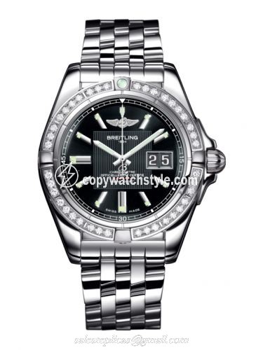 Breitling Galactic 41 Stainless Steel / Diamond / Trophy Black / Bracelet A49350LA.BA07.366A Breitling Galactic 41 Stainless Steel / Diamond / Trophy Black / Bracelet A49350LA.BA07.366A