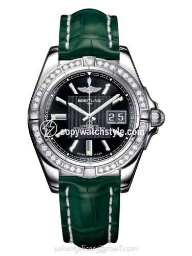 Breitling Galactic 41 Stainless Steel / Diamond / Trophy Black / Croco A49350LA.BA07.771P Breitling Galactic 41 Stainless Steel / Diamond / Trophy Black / Croco A49350LA.BA07.771P