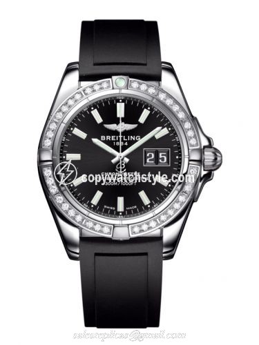 Breitling Galactic 41 Stainless Steel / Diamond / Onyx Black / Rubber A49350LA.BE58.132S Breitling Galactic 41 Stainless Steel / Diamond / Onyx Black / Rubber A49350LA.BE58.132S