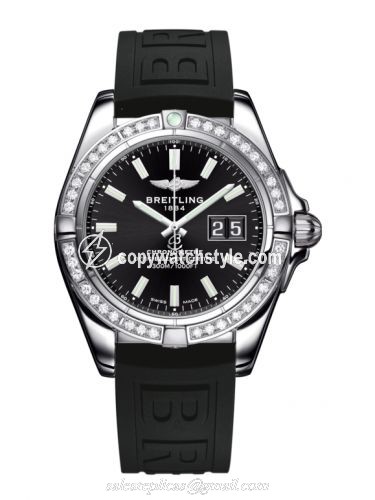 Breitling Galactic 41 Stainless Steel / Diamond / Onyx Black / Rubber A49350LA.BE58.150S Breitling Galactic 41 Stainless Steel / Diamond / Onyx Black / Rubber A49350LA.BE58.150S