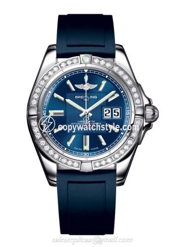 Breitling Galactic 41 Stainless Steel / Diamond / Metallica Blue / Rubber A49350LA.C806.138S Breitling Galactic 41 Stainless Steel / Diamond / Metallica Blue / Rubber A49350LA.C806.138S