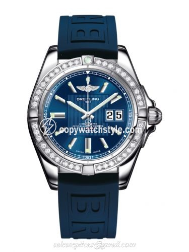 Breitling Galactic 41 Stainless Steel / Diamond / Metallica Blue / Rubber A49350LA.C806.148S Breitling Galactic 41 Stainless Steel / Diamond / Metallica Blue / Rubber A49350LA.C806.148S