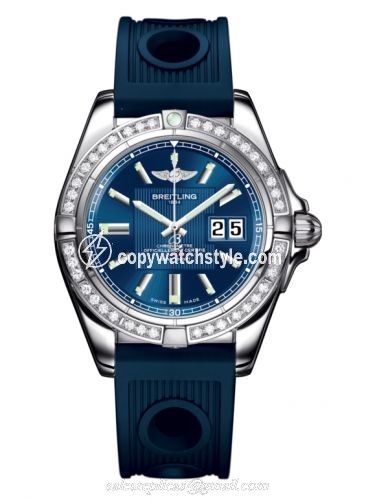 Breitling Galactic 41 Stainless Steel / Diamond / Metallica Blue / Rubber A49350LA.C806.203S Breitling Galactic 41 Stainless Steel / Diamond / Metallica Blue / Rubber A49350LA.C806.203S