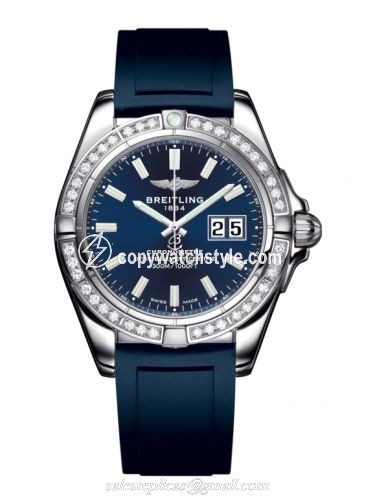 Breitling Galactic 41 Stainless Steel / Diamond / Horizon Blue / Rubber A49350LA.C929.138S Breitling Galactic 41 Stainless Steel / Diamond / Horizon Blue / Rubber A49350LA.C929.138S