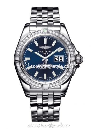 Breitling Galactic 41 Stainless Steel / Diamond / Horizon Blue / Bracelet A49350LA.C929.366A Breitling Galactic 41 Stainless Steel / Diamond / Horizon Blue / Bracelet A49350LA.C929.366A