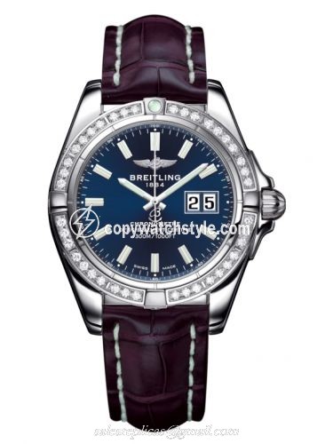 Breitling Galactic 41 Stainless Steel / Diamond / Horizon Blue / Croco A49350LA.C929.720P Breitling Galactic 41 Stainless Steel / Diamond / Horizon Blue / Croco A49350LA.C929.720P