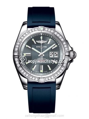 Breitling Galactic 41 Stainless Steel / Diamond / Tomcat Gray / Rubber A49350LA.F549.138S Breitling Galactic 41 Stainless Steel / Diamond / Tomcat Gray / Rubber A49350LA.F549.138S