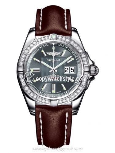 Breitling Galactic 41 Stainless Steel / Diamond / Tomcat Gray / Calf A49350LA.F549.431X Breitling Galactic 41 Stainless Steel / Diamond / Tomcat Gray / Calf A49350LA.F549.431X