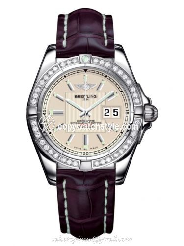 Breitling Galactic 41 Stainless Steel / Diamond / Sierra Silver / Croco A49350LA.G699.720P Breitling Galactic 41 Stainless Steel / Diamond / Sierra Silver / Croco A49350LA.G699.720P