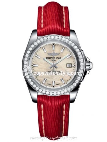 Breitling Galactic 32 Sleek Edition Stainless Steel / Diamond / Pearl / Sahara A7133053/A800/209X/A14BA.1 Breitling Galactic 32 Sleek Edition Stainless Steel / Diamond / Pearl / Sahara A7133053/A800/209X/A14BA.1