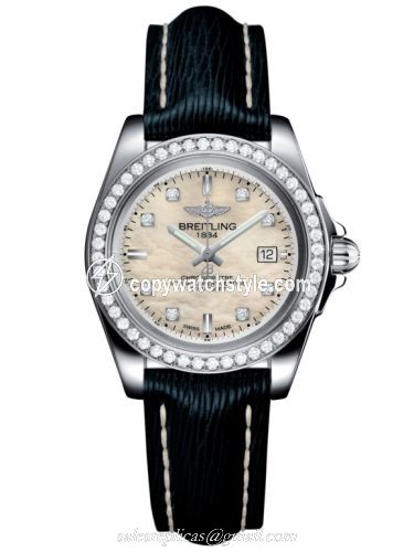 Breitling Galactic 32 Sleek Edition Stainless Steel / Diamond / Pearl Diamond / Sahara A7133053/A801/210X/A14BA.1 Breitling Galactic 32 Sleek Edition Stainless Steel / Diamond / Pearl Diamond / Sahara A7133053/A801/210X/A14BA.1