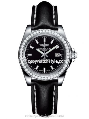 Breitling Galactic 32 Sleek Edition Stainless Steel / Diamond / Trophy Black / Calf A7133053/BF62/408X/A14BA.1 Breitling Galactic 32 Sleek Edition Stainless Steel / Diamond / Trophy Black / Calf A7133053/BF62/408X/A14BA.1