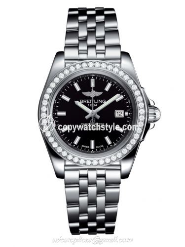 Breitling Galactic 32 Sleek Edition Stainless Steel / Diamond / Trophy Black / Bracelet A7133053/BF62/792A Breitling Galactic 32 Sleek Edition Stainless Steel / Diamond / Trophy Black / Bracelet A7133053/BF62/792A