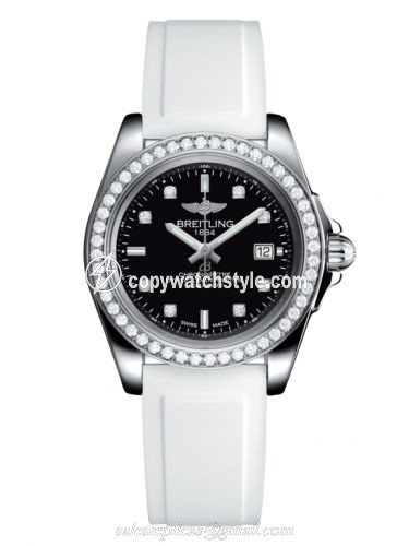 Breitling Galactic 32 Sleek Edition Stainless Steel / Diamond / Trophy Black Diamond / Rubber A7133053/BF63/164S/A14S.1 Breitling Galactic 32 Sleek Edition Stainless Steel / Diamond / Trophy Black Diamond / Rubber A7133053/BF63/164S/A14S.1