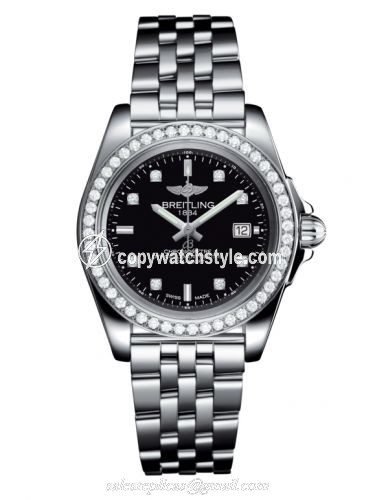 Breitling Galactic 32 Sleek Edition Stainless Steel / Diamond / Trophy Black Diamond / Bracelet A71330531B1A1 Breitling Galactic 32 Sleek Edition Stainless Steel / Diamond / Trophy Black Diamond / Bracelet A71330531B1A1