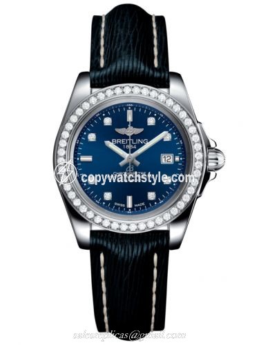 Breitling Galactic 32 Sleek Edition Stainless Steel / Diamond / Horizon Blue Diamond / Sahara A7133053/C966/210X/A14BA.1 Breitling Galactic 32 Sleek Edition Stainless Steel / Diamond / Horizon Blue Diamond / Sahara A7133053/C966/210X/A14BA.1