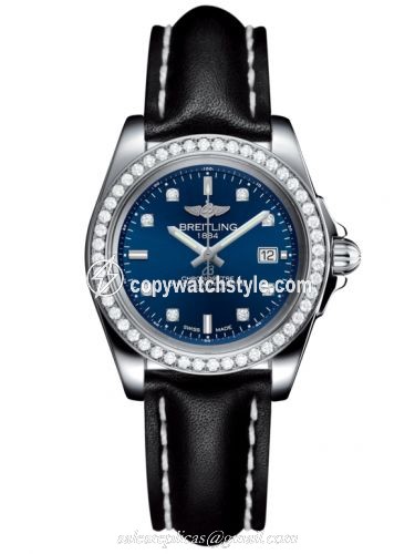 Breitling Galactic 32 Sleek Edition Stainless Steel / Diamond / Horizon Blue Diamond / Calf A7133053/C966/408X/A14BA.1 Breitling Galactic 32 Sleek Edition Stainless Steel / Diamond / Horizon Blue Diamond / Calf A7133053/C966/408X/A14BA.1