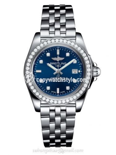 Breitling Galactic 32 Sleek Edition Stainless Steel / Diamond / Horizon Blue Diamond / Bracelet A7133053/C966/792A