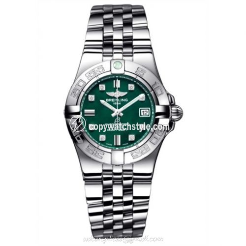 Breitling Galactic 30 Green / Diamond / Bracelet A71340L2.L516.368A Breitling Galactic 30 Green / Diamond / Bracelet A71340L2.L516.368A