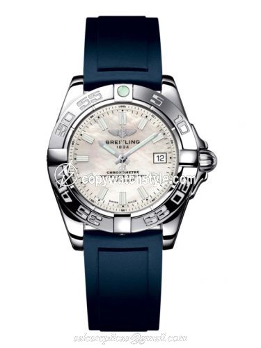 Breitling Galactic 32 Stainless Steel / Pearl / Rubber A71356L2.A787.141S
