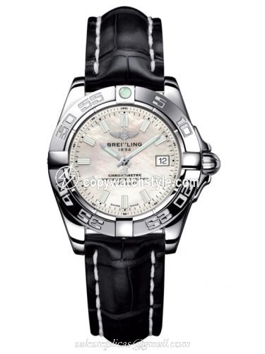 Breitling Galactic 32 Stainless Steel / Pearl / Croco A71356L2.A787.777P Breitling Galactic 32 Stainless Steel / Pearl / Croco A71356L2.A787.777P