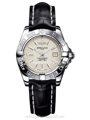 Breitling Galactic 32 Stainless Steel / Sierra Silver / Croco A71356L2.G702.777P