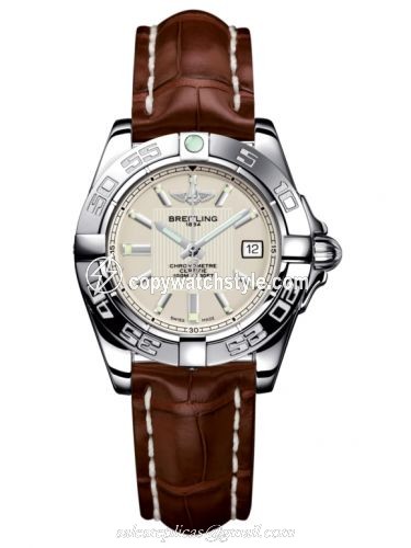 Breitling Galactic 32 Stainless Steel / Sierra Silver / Croco A71356L2.G702.778P