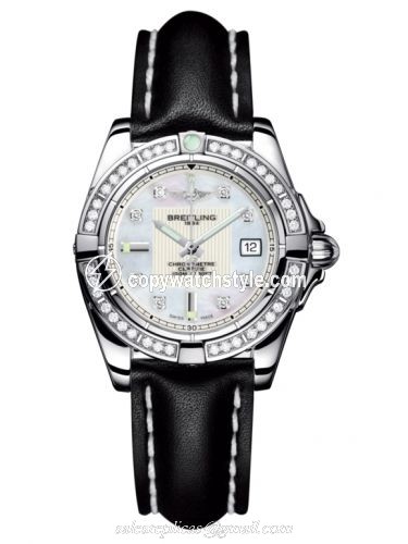 Breitling Galactic 32 Stainless Steel / Diamond / Pearl Diamond / Calf A71356LA.A708.408X Breitling Galactic 32 Stainless Steel / Diamond / Pearl Diamond / Calf A71356LA.A708.408X