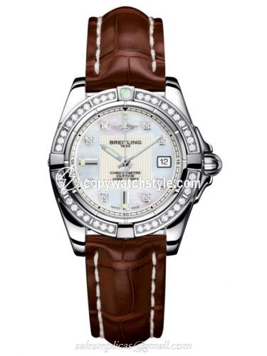 Breitling Galactic 32 Stainless Steel / Diamond / Pearl Diamond / Croco A71356LA.A708.778P Breitling Galactic 32 Stainless Steel / Diamond / Pearl Diamond / Croco A71356LA.A708.778P