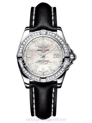 Breitling Galactic 32 Stainless Steel / Diamond / Pearl / Calf A71356LA.A787.408X Breitling Galactic 32 Stainless Steel / Diamond / Pearl / Calf A71356LA.A787.408X