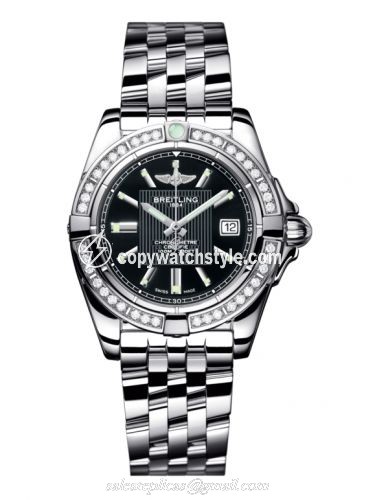 Breitling Galactic 32 Stainless Steel / Diamond / Trophy Black / Bracelet A71356LA.BA10.367A Breitling Galactic 32 Stainless Steel / Diamond / Trophy Black / Bracelet A71356LA.BA10.367A