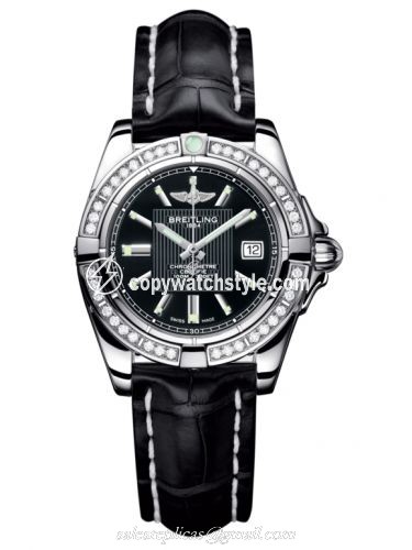 Breitling Galactic 32 Stainless Steel / Diamond / Trophy Black / Croco A71356LA.BA10.777P Breitling Galactic 32 Stainless Steel / Diamond / Trophy Black / Croco A71356LA.BA10.777P