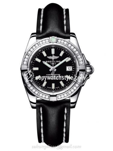 Breitling Galactic 32 Stainless Steel / Diamond / Onyx Black / Calf A71356LA.BE76.408X Breitling Galactic 32 Stainless Steel / Diamond / Onyx Black / Calf A71356LA.BE76.408X