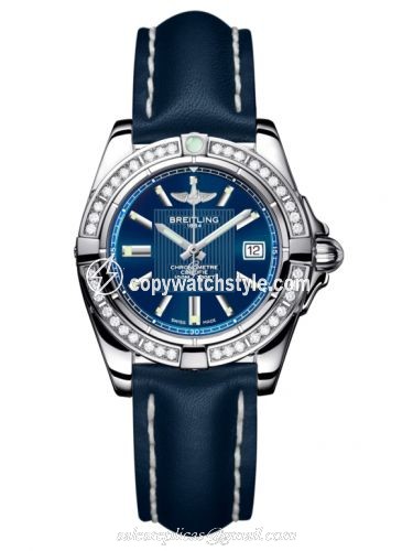 Breitling Galactic 32 Stainless Steel / Diamond / Metallica Blue / Calf A71356LA.C811.116X Breitling Galactic 32 Stainless Steel / Diamond / Metallica Blue / Calf A71356LA.C811.116X