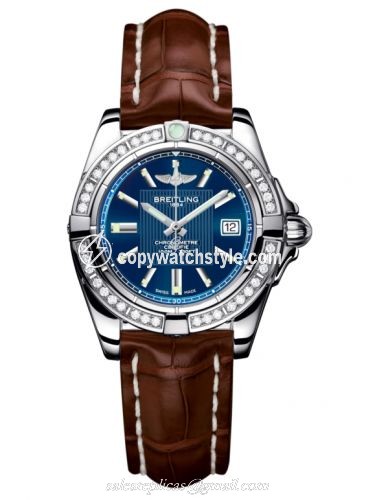 Breitling Galactic 32 Stainless Steel / Diamond / Metallica Blue / Croco A71356LA.C811.778P Breitling Galactic 32 Stainless Steel / Diamond / Metallica Blue / Croco A71356LA.C811.778P