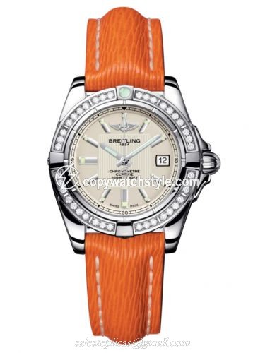 Breitling Galactic 32 Stainless Steel / Diamond / Sierra Silver / Sahara A71356LA.G702.212X